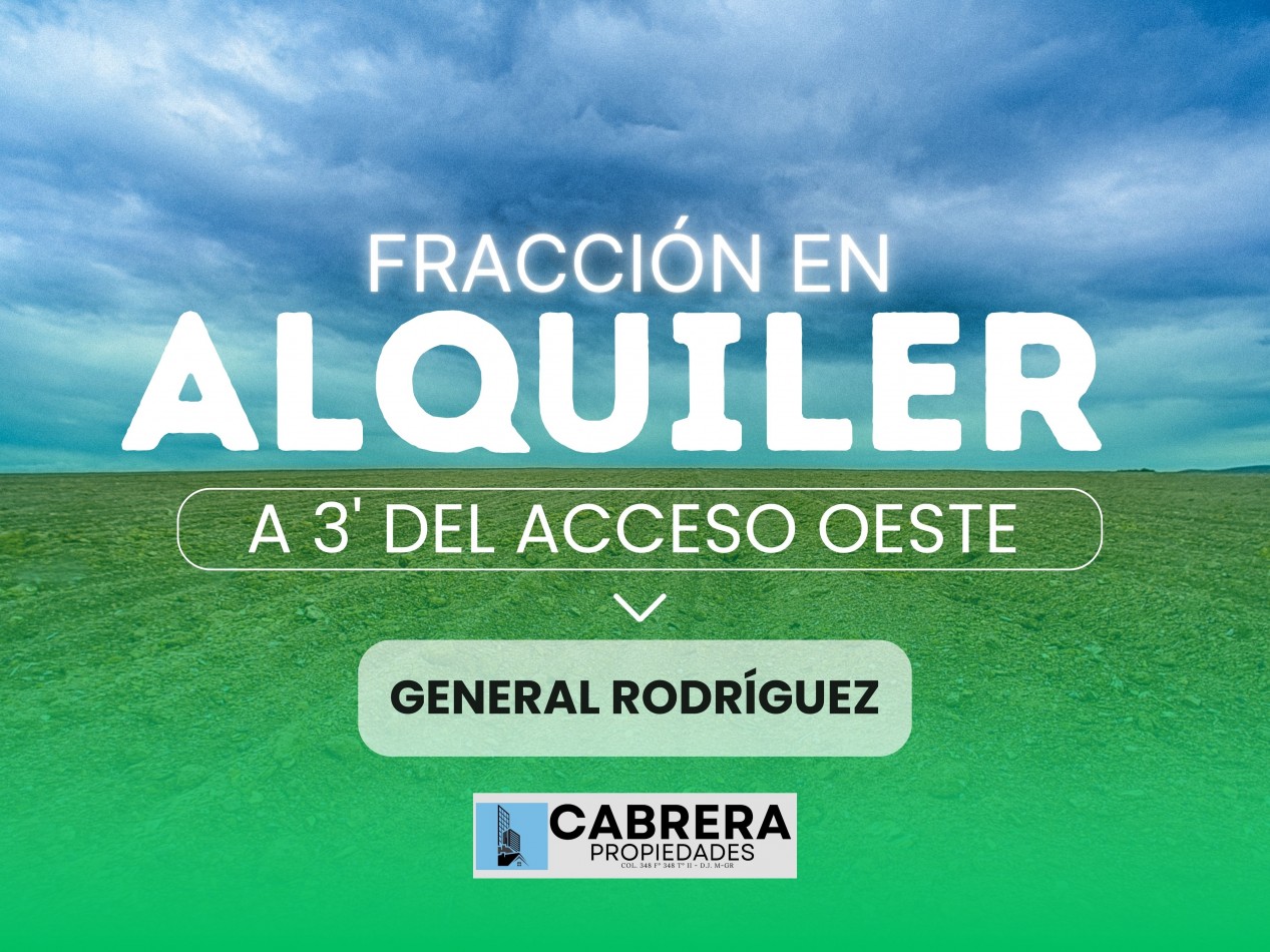 LOTE EN ALQUILER / FRACCION - 20.000 M2 - GENERAL RODRIGUEZ
