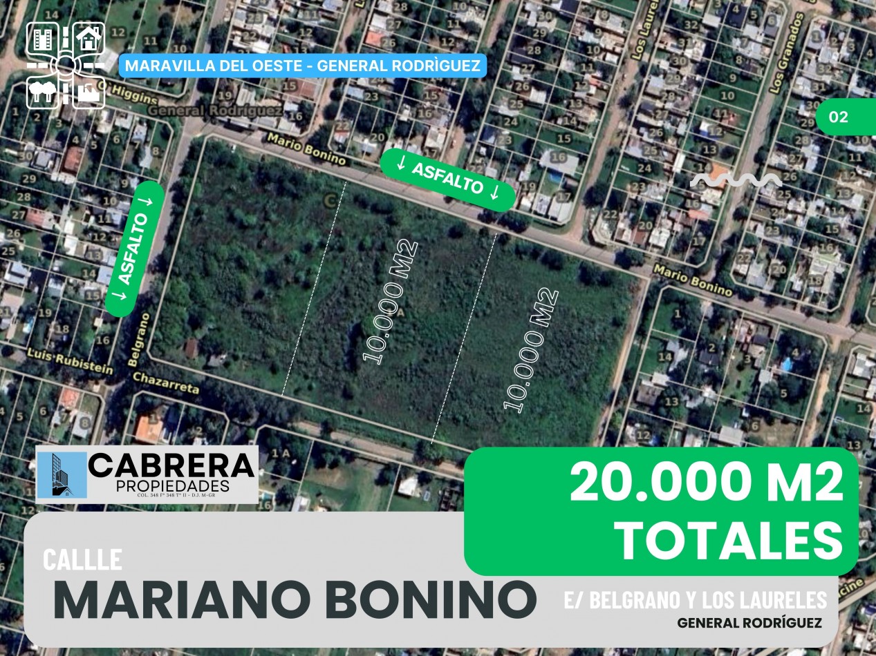 LOTE EN ALQUILER / FRACCION - 20.000 M2 - GENERAL RODRIGUEZ