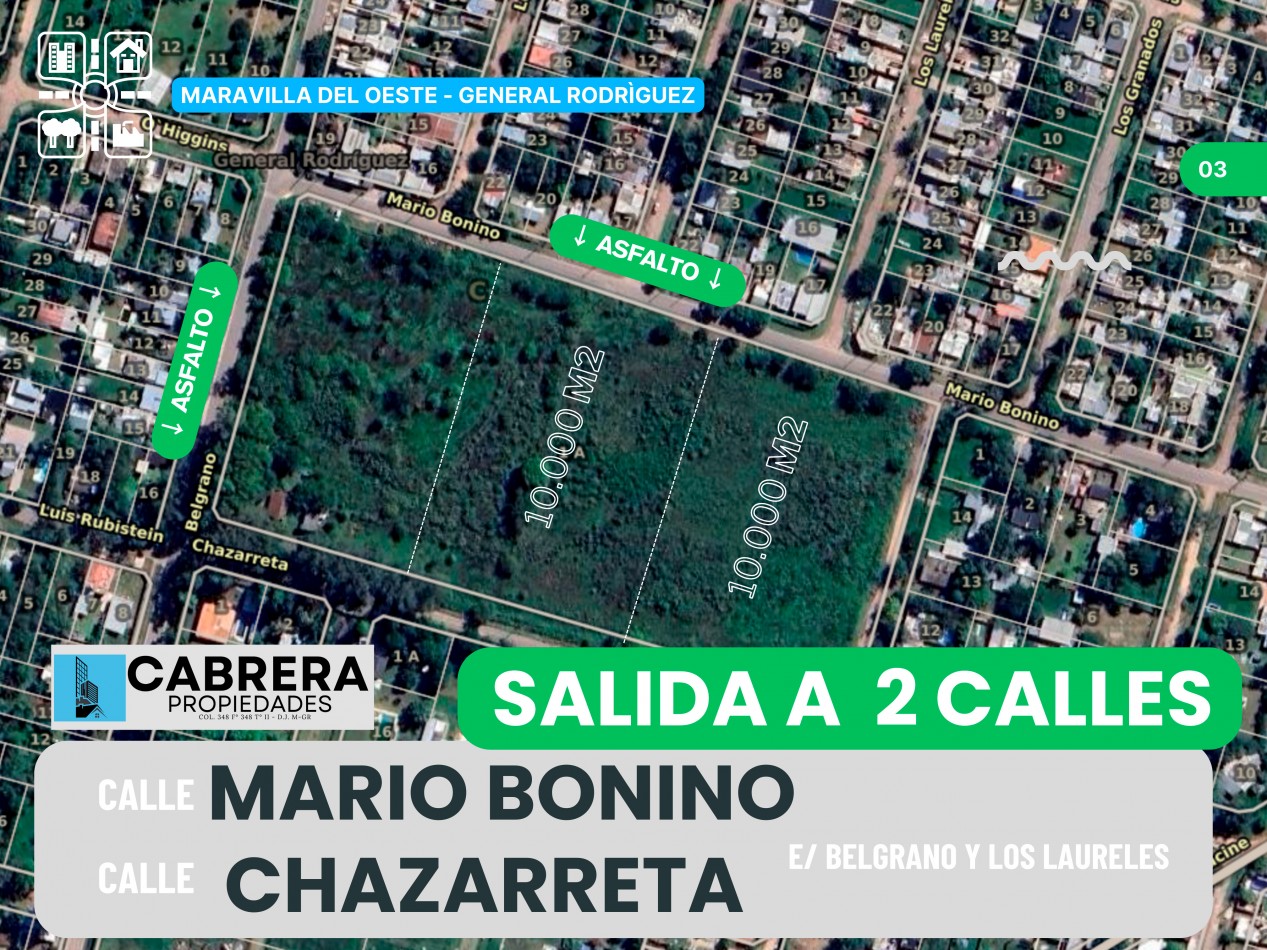 LOTE EN ALQUILER / FRACCION - 20.000 M2 - GENERAL RODRIGUEZ