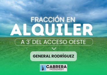 LOTE EN ALQUILER / FRACCION - 20.000 M2 - GENERAL RODRIGUEZ